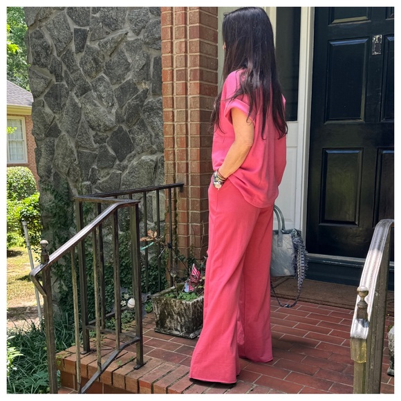 43 Chic Stylish Cotton Wide Leg Elastic Wait Tie Pants - Picture 4 of 7